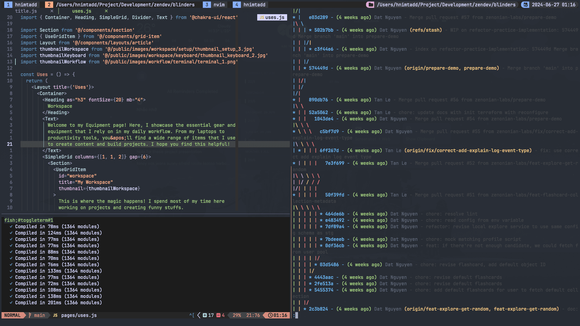 Workflow setup